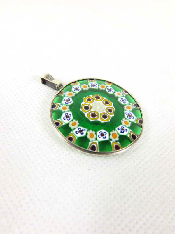 Millefiori Murrina Muranoglas-Anhänger vergoldet groß – Bild 2